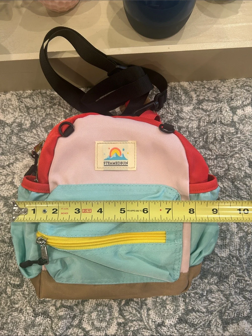 STEAMEDUN Kids Colorblock Mini Backpack - Pink, Red, Aqua